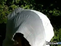 Russian Chick Fucked In The Forest