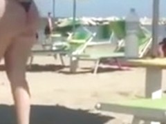 hot milf big butt on beach 2015