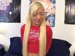 blonde girl masturbating