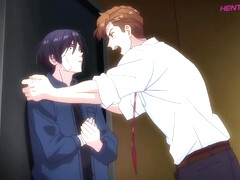Dominant guy pounds lover in doggy & showers his open tight ass ? Gay Anime