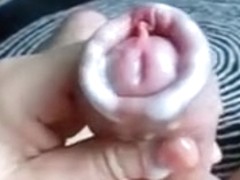 Creamy precum and a thick cum fontain