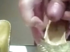 Cummed Shoes Golden Mules