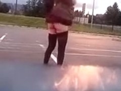 Upskirt walking CD slut challenge