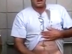 Jerking in public wc