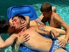 Ayden, Kayden  Shane - Pooltime Threeway! - Kayden Daniels Ayden James  Shane Allen - UndieTwinks