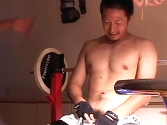 Cute Japanese sports guy sucked by man