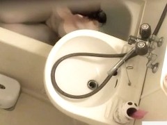 Perfect asian brunette teen bath voyeur video