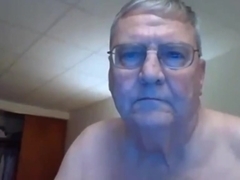 Grandpa show on webcam
