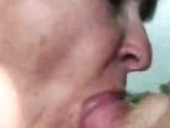 An incredible swallowing of dude's cock from awesome granny