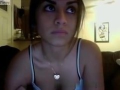 Hot Latina immature teases on a webcam