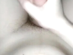 Teen jerking off when parents fuck at the next room