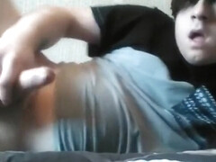 Busting A Nut On His Bed