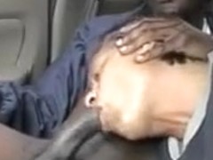 bbc full of cum gets sucked in car