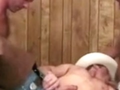 Cowboy with a white hat threesome