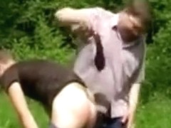 Yard Spanking For Smoking