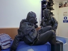 Soldiers fuck in Zodiak hazmat gear