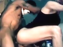 Two French men fucking in a warehouse