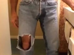 Destroy playing in jeans soaked rip 1 J1