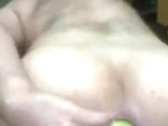 apple inserted in my ass