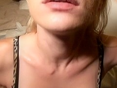 Girlfriend enjoying messy facial