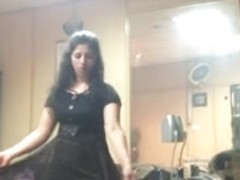 Hot ass Indian slut dances for her man in the house