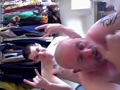 Cute fagot is having a good time in the bedroom and filming himself on camera