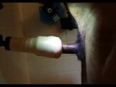 Fleshlight with massive cumshot at the end