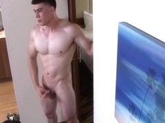 Fit Army Beefcake Jerks His Cock