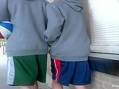 RaunchyTwinks Video: Horny jocks fuck and suck