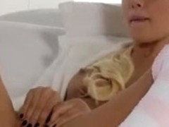 Cute angel in a cardigan sweater erotic masturbation