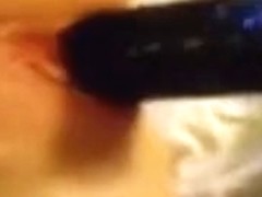 My sleazy talking housewife cums with sex toy