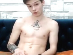 Naked russian twink masturbating on cam