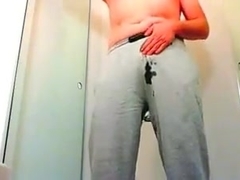 Pissing in the jogging pants at the hotel