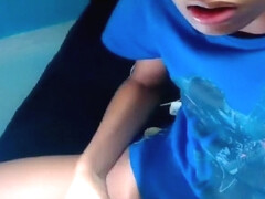 Smooth And Attractive Latino Masturbates With His Blue Shirt