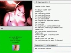 Chubby american girl plays a sex game online