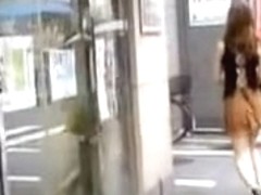 Exotic sweet hottie having first sharking experience in the streets
