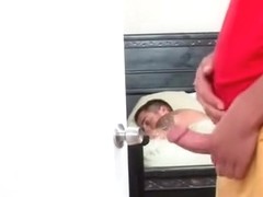 Teen calls for his friend that sleeps and gets hard rubbing his c