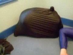 Mortice put into a lycra bag by James two