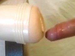 Fleshlight orgasm and creampie play