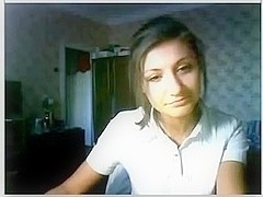 Delightful russian beauty on web camera
