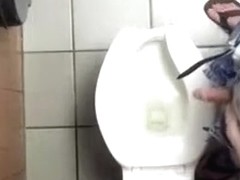 Man Jacks Off in Public Restroom