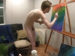 COLORFUL RAINBOW NAKED PAINTING