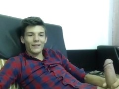 Solo Cute Young Guy Wanks Thick Chunky Cock