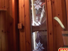 German Teen in the sauna