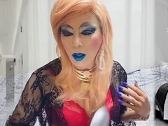 sissy niclo sexy blue lip makeup