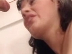 Karma Rosenberg in washroom