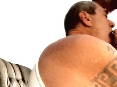 Dan's second cum load swallowed from this hot married guy