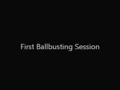 First ballbusting session