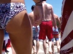Candid Beach Bikini Butt Ass West Michigan Booty Killer