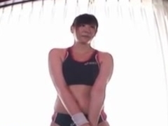 censored asian assjob sports bra and panty